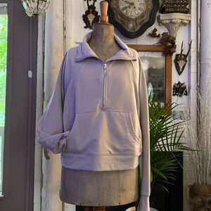 Danskins active sweatshirt with front pockets and zipper collar